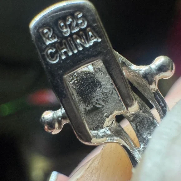 Real natural diamond on sterling silver 7.5” Kay jeweler bracelet - Picture 7 of 17